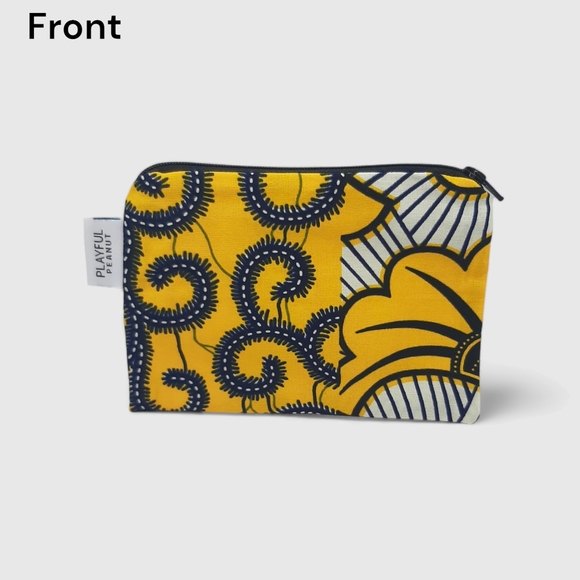Beautiful African fabric Pouches Make up bag - Picture 2 of 4